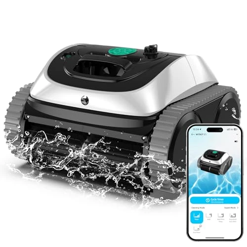 WYBOT C1 swimming pool robot with intelligent route planning, fully automatic cleaning of floors, water line, walls, up to 150 minutes, upgraded triple motor ideal for 150㎡