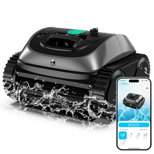 Offerta a tempo: WYBOT C1 Robot Piscina Senza Fili con Pianificazione Intelligente del Percorso, Pulizia Fondo/Pareti/Linea dell'Acqua, Aspiratore Piscina Aspirapolvere Piscina con 3 Motore, Fino a 150 Mins, 150㎡ - 11% da 466.00 € a 416.99 €