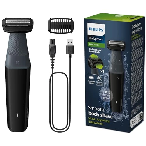 Offerta a tempo: Philips Bodygroom Series 3000 Rifinitore impermeabile per inguine e corpo: rasatura — 36% da 49,99 € a 32,00 €