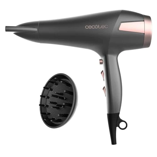 Cecotec Bamba IoniCare Radiance hair dryer. 2500W with DC motor, ion technology and high air flow, 2 speed and 3 temperature, includes hub nozzle and diffuser