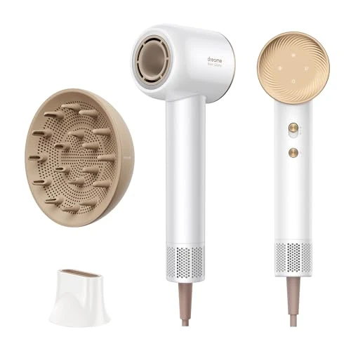 Beperkte aanbieding: Dreame Hair Glory Combo haardroger, Sneldrogend, 110.000 RPM High-Speed Motor, 70m/s Luchtstroomsnelheid, Krachtige Negatieve Ionen Technologie, Lichtgewicht, Temperatuur- en Luchtsnelheidsregeling van 91.00 EUR naar 84.00 EUR (besparing 8%)