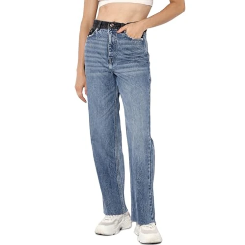 Oferta limitada: ONLY Onlcamille HW Wide Reworked Dnm AKM Jeans, Medio De Mezclilla Azul, 29W x 32L para Mujer de 20.00 € a 20.00 € (ahorro 0.00%)