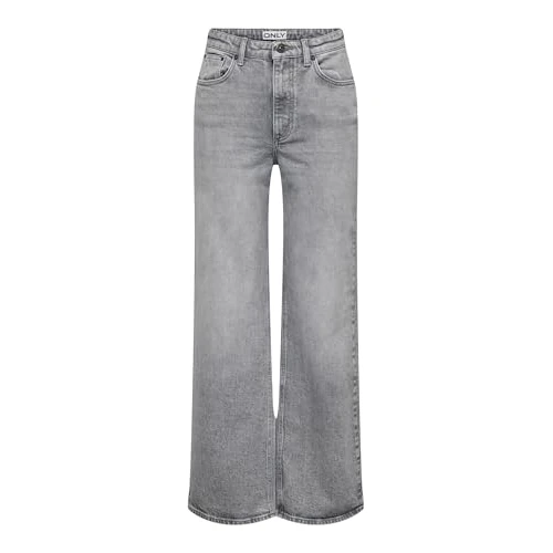 Offerta a tempo: Only Onljuicy HW Wide Leg Rea707 DNM Noos, Denim Grigio Medio, 32W x 32L - 24% da 49.99 € a 38.17 €