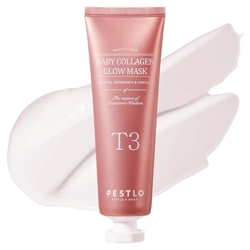 Oferta limitada: PESTLO T3 Baby Collagen Glow Mask – Mascarilla Colágeno Facial Coreana Peel-Off Vegana, Colágeno Vegano (Reallagen), Ácido Hialurónico, Glutatión & Volufiline, Rellenadora & Glow Piel de Bebé | 70 ml de 32.00 € a 27.00 € (ahorro 16%)