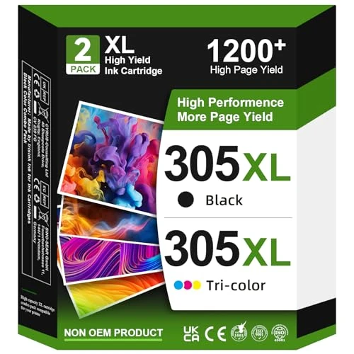 Tijdelijke aanbieding: 305XL inktcartridges zwart en kleur vervanging voor HP 305 inktcartridges voor HP 305XL, printerinkt 305 XL voor DeskJet 2700 2710e 2720e Plus 4100 4120e Envy 6000e 6010e 6020e 6030e 6032e Pro 6400 van 32.89 € naar 32.89 € (0.00% ko