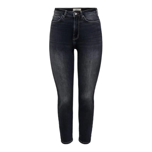 Offre limitée : ONLY Femme Onlemily Icon Hw STR Ank DNM Cro304 Noos Jeans, Washed Black, 30W / 32L EU de 59.99 € à 40.07 € (33% de remise)