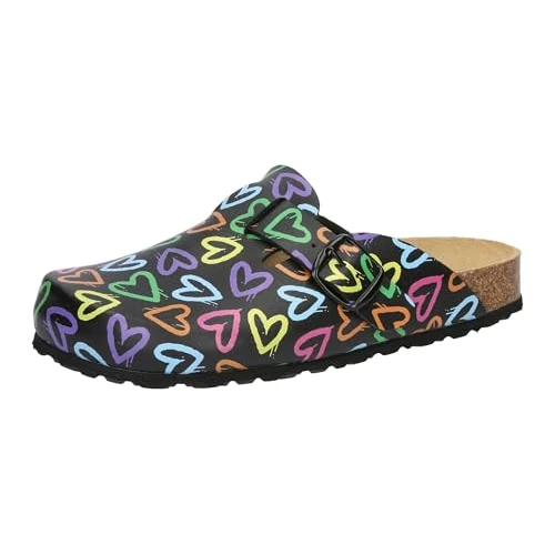 Oferta limitada: Lico Zapatillas para Mujer Bioline Clog Print, Color Negro, Talla 38 EU, Negro, 38 EU de 43.57 € a 43.57 € (ahorro 0.00%)