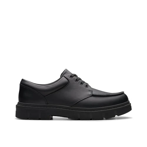 Limitiertes Angebot: Clarks Unisex Lorcam Edge Y Shoes, Black Leather, 37 EU von 79.95 EUR auf 62.38 EUR (Spare 22%)