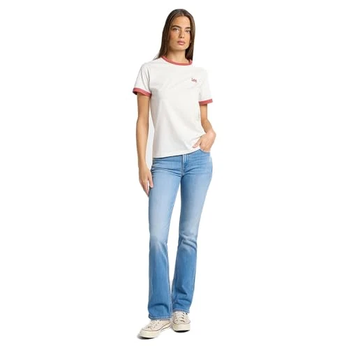 Lee Bottines Breese Jeans, Mid Shine, 30W x 33L Femme