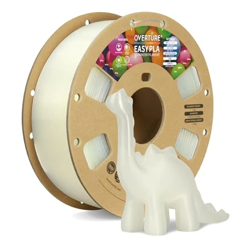 OVERTURE Easy PLA 1.75 mm 3D Printer Filament, 1 kg (2.2 lbs), Reinforced Tenacity PLA, Dimensional Accuracy +/- 0.02 mm for Most FDM Printers (Neutral)