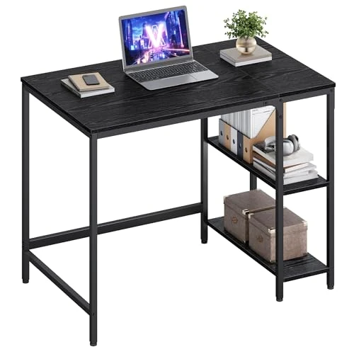 Offerta a tempo: VASAGLE Scrivania per Computer, Scrittoio, 100 x 50 x 76 cm, Moderno, Tavolo da Lavoro, per Ufficio Camera da Letto Soggiorno, Nero Ebano LWD046B04 - 17% da 59.99 € a 49.99 €