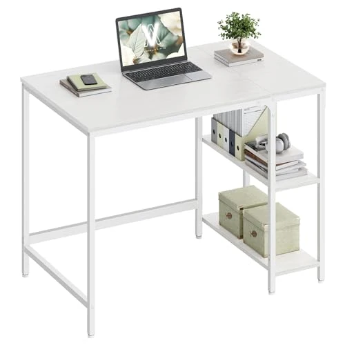 Offerta a tempo: VASAGLE Scrivania per Computer, Scrittoio, 100 x 50 x 76 cm, Moderno, Tavolo da Lavoro, per Ufficio Camera da Letto Soggiorno, Bianco Acero LWD046W01 - 15% da 59.99 € a 50.99 €