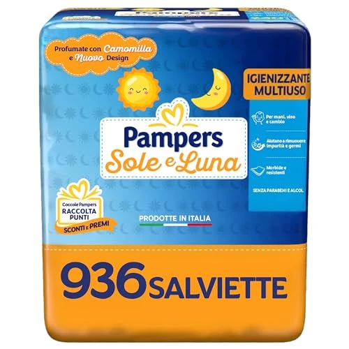 Pampers Sole e Luna Scented Wipes with Chamomile and New Design, 936 Wipes