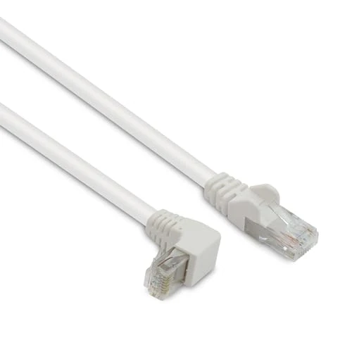 Begrenztes Angebot: Metronic, Cat5e RJ45 UTP Ethernet-Kabel, gewinkelt, 90 Grad, 1 Gbit/s, vergoldete Anschlüsse, ideal für Computer, Smart TV, Spielekonsolen (0,5 m) von 5.89 EUR auf 4.83 EUR (Rabatt 18%)