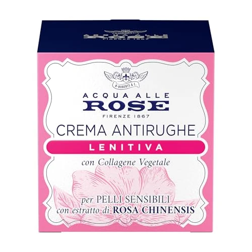 Zeitlich begrenztes Angebot: Acqua alle Rose, Beruhigende Anti-Falten-Gesichtscreme mit pflanzlichem Kollagen von Rose Chinensis, geeignet für empfindliche oder trockene Haut, stark gegen Falten und sanft zur Haut, 50 ml von 14.71 € auf 14.71 € (0.00% Rab
