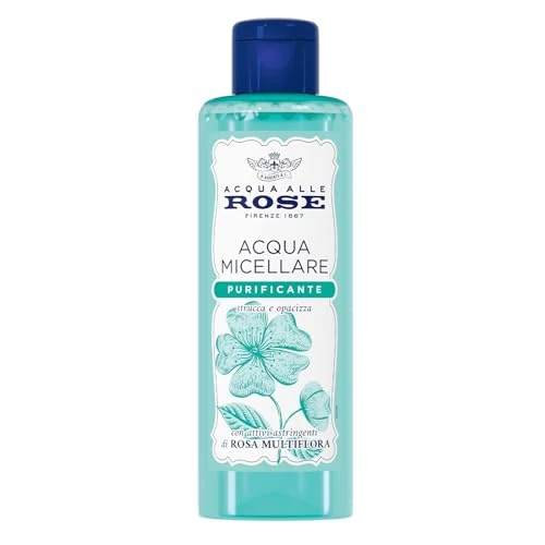 Begrenztes Angebot: Acqua alle Rose, Reinigendes Mizellenwasser für Haut mit Unvollkommenheiten, Abschminken und reinigt Gesicht, Augen und Lippen, mit adstringierenden Wirkstoffen aus Rose Multiflora zur Mattierung, von 7.68 EUR auf 7.07 EUR (Rabatt 8%)