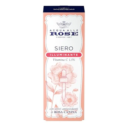 Limitiertes Angebot: Acqua alle Rose, Aktives Gesichtsserum mit Vitamin C aus Hagebutte, Anti-Falten, antioxidativ und aufhellend, hohe Konzentration an Vitamin C (1,5 %) für stumpfe und matte Haut - 30 ml von 16.99 EUR auf 16.99 EUR (Spare 0%)