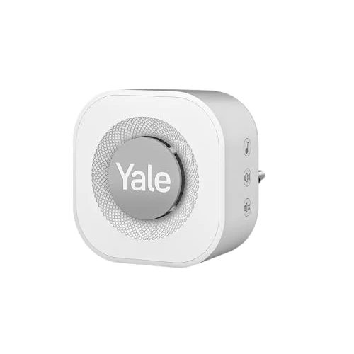 Offerta a tempo: Yale Chime per campanello smart SV-VDBCH-1A-W per interni, Suonerie selezionabili, Installazione plug-in, Presa alimentazione UE e Regno Unito, Accessorio compatibile con Campanello Smart di Yale - 57% da 29.99 € a 12.99 €