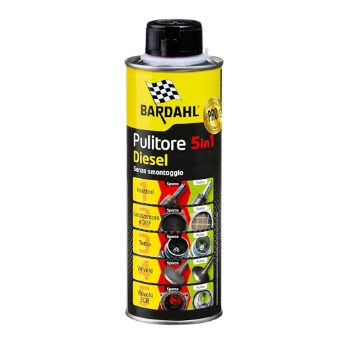 Bardahl Limpiador de motores diésel 5 en 1 | Limpiador de sistemas para motores diesel - Válvulas de limpieza AGR Filtro de partículas diésel DPF inyectores - 500 ml (1)
