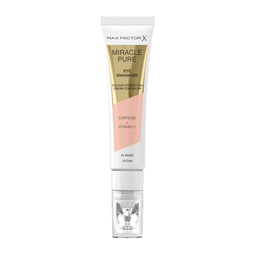 Offerta a tempo: MAX FACTOR Miracle Pure Eye Enhancer, Correttore Occhiaie, Applicatore Massaggiante, Formula Vegana Leggera e Modulabile con Caffeina e Vitamina C, 01, Rose, 10 ml - 0.00% da 8.50 € a 8.50 €