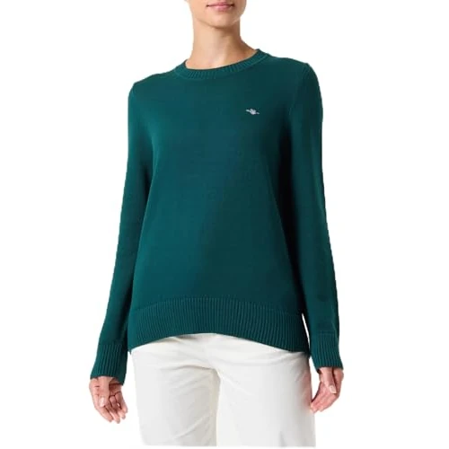 GANT Classic Cotton C Neck, Verde Bosco, XL
