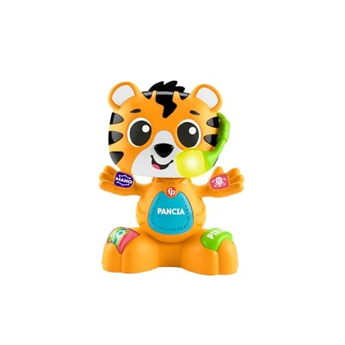 Fisher-Price Animal Band HYL04 - Figura de Tigre Interactivo para Aprender con más de 50 Canciones y Sonidos, Luces Multicolor, Juguete para niños de 9 + Meses