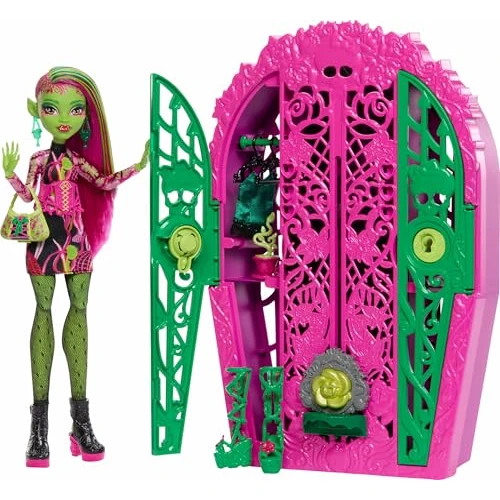 Monster High Skulltimate Secrets Pop en Accessoires Set, Tuinmysteries Venus McFlytrap met Onthulkast en meer dan 19 Theekransverrassingen, zoals Kleren, HYT75
