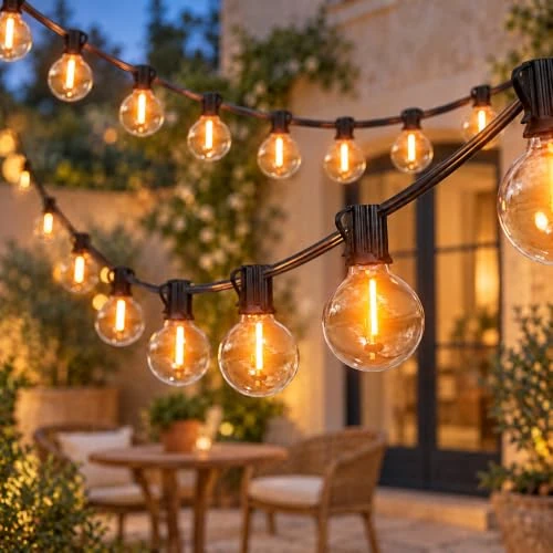 Limited-time offer: Torkase 110FT Outdoor String Lights Mains Powered, Shatterproof & IP65 Waterproof Festoon Garden Lights with 52 G40 Globe LED Filament Bulbs for Outside Backyard Gazebo Pergola Wedding Cafe from 34.99 £ to 34.99 £ (save 0.00%)