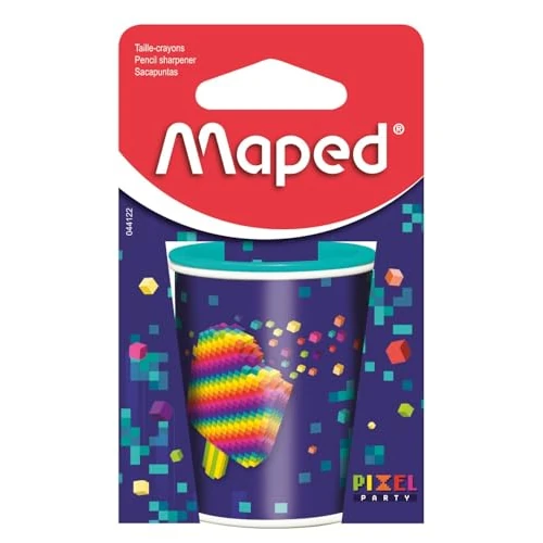 Limited-time offer: Maped - Pixel Party Pencil Sharpener - Easy and Precise Sharpening - Heavy Duty Metal can - Large Size Reservoir - 2-Hole Pencil Sharpener from $16.48 to $16.48 (save 0.00%)