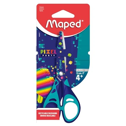 Tijdelijke aanbieding: Maped - Pixel Party schaar - 13 cm - kinderschaar - schoolschaar vanaf 4 jaar van 6.45 € naar 6.45 € (0.00% korting)