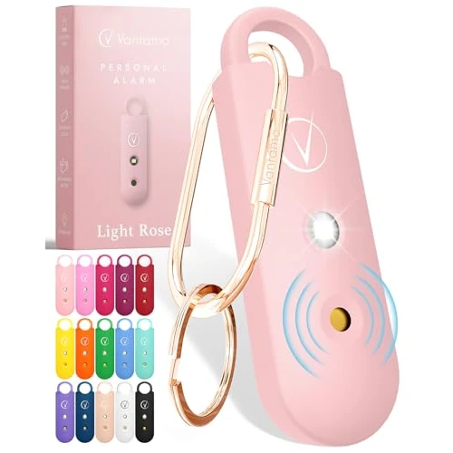 Offerta a tempo: Vantamo Allarme Personale Antiaggressione per Autodifesa Donna Con Doppio 130dB Altoparlante, Kit Autodifesa Femminile Con Luce Luminosa Stroboscopica e Indicatore Di Carica Della Batteria - 40% da 29.99 € a 17.99 €