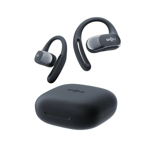 Offerta a tempo: SHOKZ Cuffie Open-Ear OpenFit Air, auricolari Bluetooth wireless con microfono, con gancio auricolare Air, ricarica rapida, 28 ore di riproduzione, resistenza all'acqua IP54 per l'allenamento, Nero - 32% da 109.00 € a 74.00 €