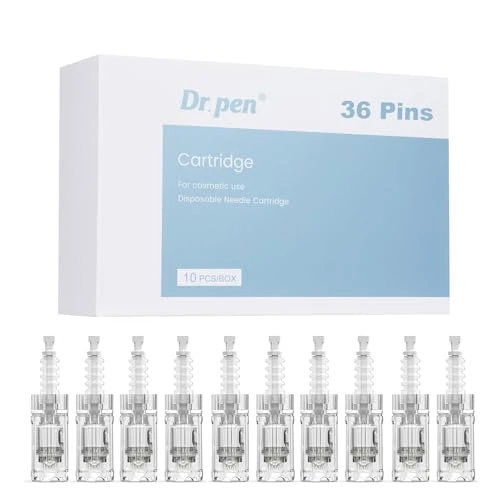 Offerta a tempo: Dr.pen A10 Cartucce 36 Pins - Confezione da 10 Aghi di ricambio usa e getta originali per penna Microneedling - per Dr. penna Ultima A10 Microneedling Electric Derma Pen (aghi da 36 pin, 10 pezzi) - 3% da 18.99 € a 18.39 €