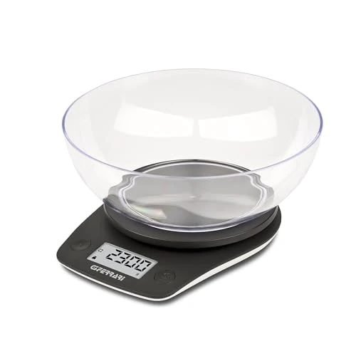 G3 Ferrari G20161 Equa Waga kuchenna, Miska 2L, podświetlany wyświetlacz, 0,1 gr/kg, Czujnik o wysokiej precyzji