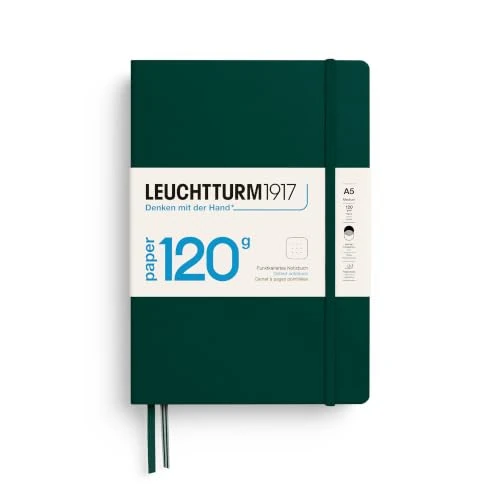 Tijdelijke aanbieding: LEUCHTTURM1917 Notitieboek A5 Gestippeld, Edition 120, Forest Green | Hardcover, zuurvrij papier, Duits traditiemerk sinds 1917 van 28.95 € naar 28.95 € (0.00% korting)