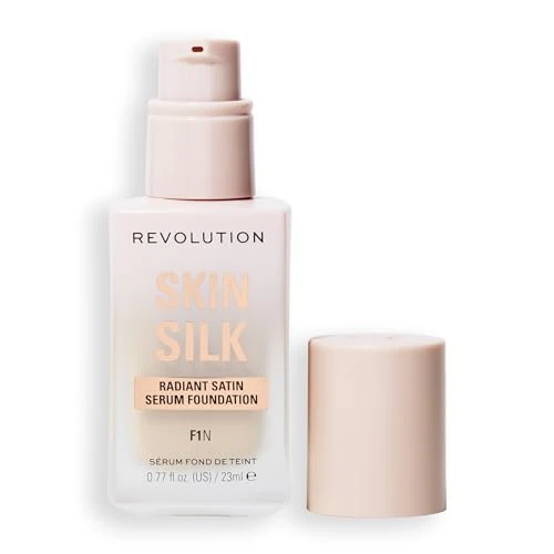 Offerta a tempo: Makeup Revolution, Skin Silk Serum Foundation, Light to Medium Coverage, Contains Hyaluronic Acid, F1, 23ml - 31% da 10.99 € a 7.58 €