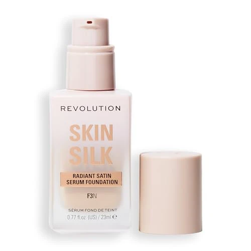 Oferta limitada: Makeup Revolution, Skin Silk Serum Foundation, Light to Medium Coverage, Contains Hyaluronic Acid, F3, 23ml de 11.99 € a 8.99 € (ahorro 25%)
