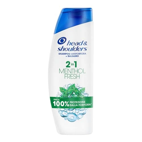 Head & Shoulders Menthol Fresh 2-in-1 Anti-Dandruff Shampoo and Conditioner 250 ml Up to 100% Protection Against Dandruff. Clinically Tested. For All Hair Types. For Daily Use. Menthol Fragrance