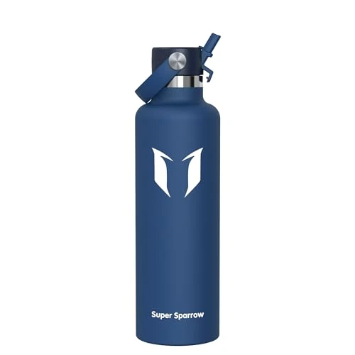 Super Sparrow Borraccia Termica, Acciaio Inox Bottiglia Termica - 1L - Senza BPA Borracce, Borraccia Bambini per Scuola, Sport, Campeggio, Yoga, Palestra, Ciclismo