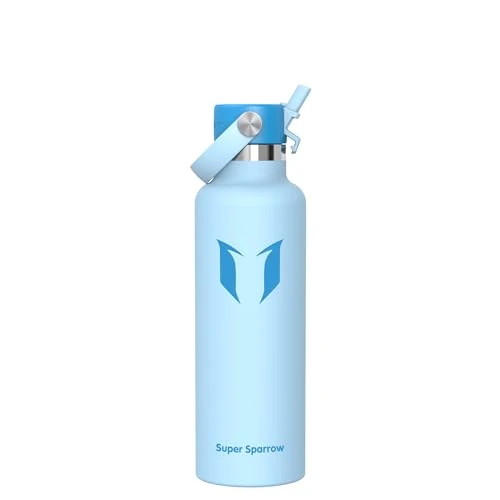 Limited offer: Sparrow Insulated Water Bottle - 350ml/500ml/750ml/1L/1.2L - FlipFlow Metal Water Bottles with Straw Lid - BPA Free - Leakproof Stainless Steel Flask for Sport, Gym, School, Outdoor, Travel from 17.95 EUR to 15.25 EUR (save 15%)