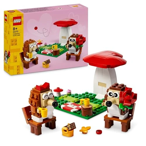 Limitiertes Angebot: LEGO Igel und Ihr Picknick-Date, Tier-Spielset mit Pilzmodell, Bauset mit Naturkulisse für Kinder, Geschenkidee für Jungen und Mädchen ab 8 Jahren, die gern fantasievoll Spielen, Tierspielzeug 40711 von 12.99 EUR auf 6.49 EUR (Spare 50%)