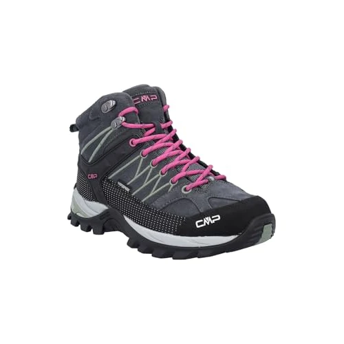 CMP Rigel Mid Wmn - Zapatos de Senderismo para Mujer, Verde Mineral Antracita, 5.5 UK