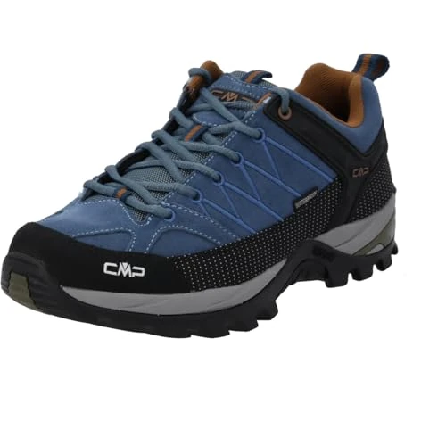 CMP Rigel Low Shoes Wp Trekking- en wandelschoenen voor heren, Bluestone Rubber, 42 EU