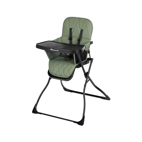 Offerta a tempo: Bebeconfort Lily Seggiolone pappa bimbo, 6 mesi-3 anni, 9-15 kg, Seggiolone Pappa Pieghevole Viaggio, Seggiolone leggero (4 kg), Facile da pulire, Seduta Imbottita, Mineral Green - 20% da 59.99 € a 47.99 €
