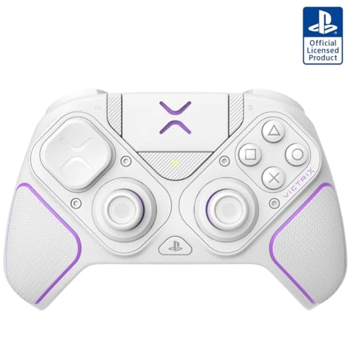 PDP Victrix Pro BFG drahtlos Gaming Controller for Playstation 5 / PS5, PS4, PC, Modular Gamepad, Remappable Buttons, Customizable Triggers/Paddles/D-Pad, PC App White