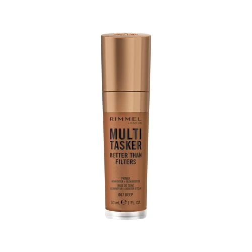 Offre limitée : Rimmel Multi-Tasker Better Than Filters, 007 Deep, Base de Teint, Booster d’Éclat et Highlighter, formule vegan, léger, pigments réflecteurs de lumière, grand applicateur doux, 30 ml de 12.00 € à 8.99 € (25% de remise)