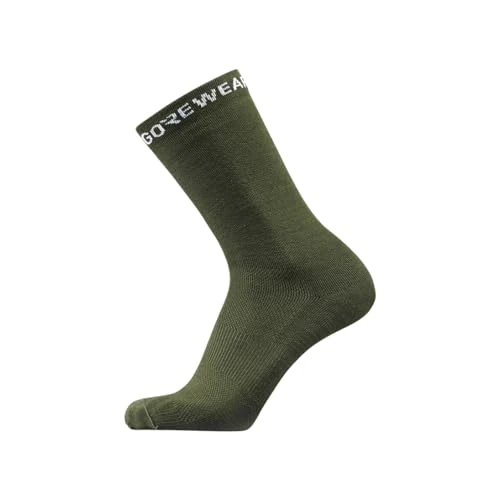 Offerta a tempo: GORE WEAR Essential Merino Socks, Socks Unisex - Adulto, Verde Utilitario, 35-37 - 52% da 19.95 € a 9.60 €