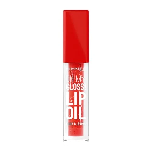 Offerta a tempo: Rimmel Oh My Gloss!, 004 Vivid Red, Olio per Labbra, Non-Appiccica, Boost di Idratazione, Idratante e Comfortevole, Facile da Applicare, Formula Vegana, 6ml - 27% da 10.49 € a 7.65 €