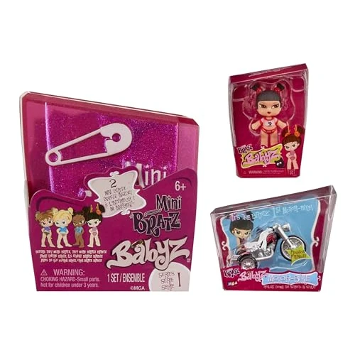 MGA's Miniverse Mini Bratz Babyz - Figurki Kolekcjonerskie - 2 Laleczki Mini Bratz w Każdym Opakowaniu - Ukryte Opakowanie Służy jako Gablota - Y2K Nostalgia - dla Dzieci i Kolekcjonerów w Wieku 6+