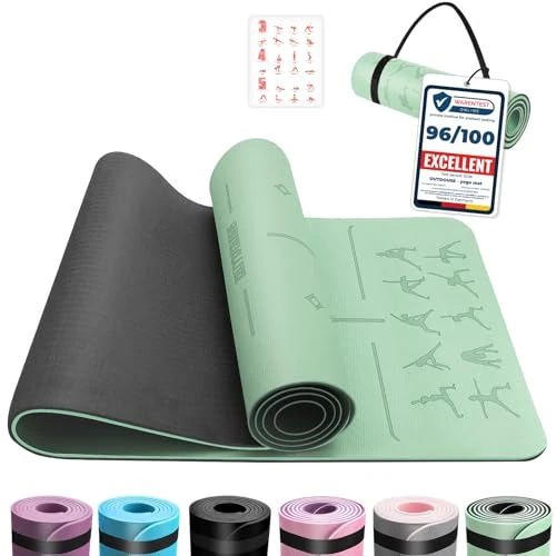 Oferta limitada: OUTDOUSE Esterilla Yoga,Esterilla Fitness Antideslizante,TPE Colchoneta Gimnasia, para Pilates,Deporte,Gimnasia,Estiramientos, Esterilla Deporte con bandolera 183x61cm de 21.99 EUR a 21.99 EUR (ahorro 0%)